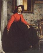 Portrait of Mill L L,Called woman in Red Vest